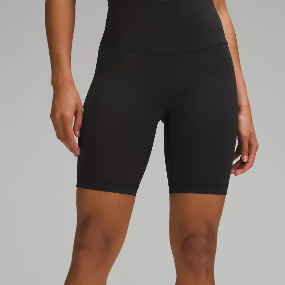 LULULEMON Women's Black High-Rise Bike Shorts